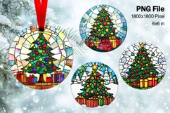 Christmas Tree Ornament Round Circle Decorate Sublimation_12 Product Image 1