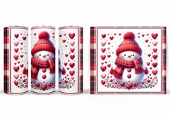 Cute Snowman Tumbler. Christmas Snowman Tumbler Sublimation Product Image 2