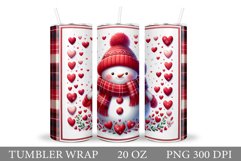 Cute Snowman Tumbler. Christmas Snowman Tumbler Sublimation Product Image 1