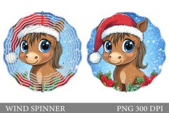 Christmas Horse Wind Spinner. Christmas Wind Spinner Design Product Image 1