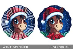 Christmas Horse Wind Spinner. Christmas Wind Spinner Design Product Image 1