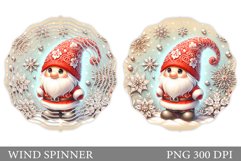 Christmas Gnome Wind Spinner. Christmas Wind Spinner Design Product Image 1
