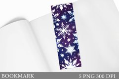 Snowflakes Bookmark Design. Christmas Bookmark Sublimation Product Image 1