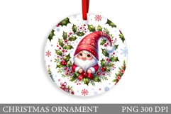 Gnome Christmas Ornament. Christmas Ornament Sublimation Product Image 1