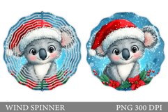 Christmas Koala Wind Spinner. Christmas Wind Spinner Design Product Image 1