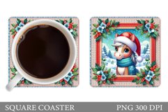 Cute Horse Coaster Design. Christmas Coaster Sublimation Product Image 1