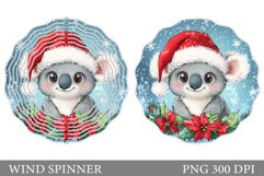 Christmas Koala Wind Spinner. Christmas Wind Spinner Design Product Image 1