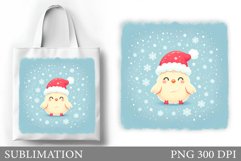 Christmas Chicken Tote Bag. Christmas Tote Bag Design Product Image 1