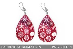 Snowflakes Earring Design. Christmas Earring Sublimation Product Image 1