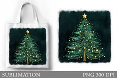 Christmas Tree Tote Bag. Christmas Tote Bag Sublimation Product Image 1