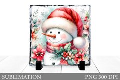 Cute Snowman Sublimation. Snowman Slate Design Product Image 1