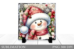 Cute Snowman Sublimation. Snowman Slate Design Product Image 1