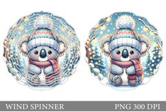 Christmas Koala Wind Spinner. Christmas Wind Spinner Design Product Image 1