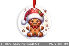 Gingerbread Christmas Ornament. Cute Raccoon Sublimation Product Image 1