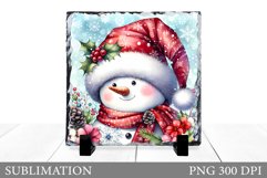 Cute Snowman Sublimation. Snowman Slate Design Product Image 1