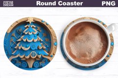 Christmas Tree Coaster | Round Coaster 3D Christmas Product Image 1