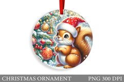 Cute Squirrel Christmas Ornament. Christmas Ornament Design Product Image 1