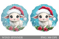Christmas Lamb Wind Spinner. Christmas Wind Spinner Design Product Image 1