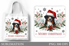 Christmas Dog Tote Bag. Christmas Tote Bag Sublimation Product Image 1