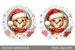 Christmas Lion Wind Spinner. Christmas Wind Spinner Design Product Image 1