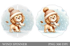 Christmas Lion Wind Spinner. Christmas Wind Spinner Design Product Image 1