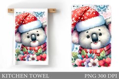 Cute Koala Kitchen Towel. Christmas Kitchen Towel Design Product Image 1