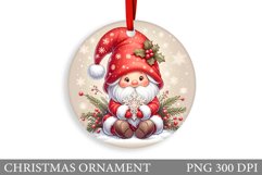 Gnome Christmas Ornament. Christmas Ornament Sublimation Product Image 1