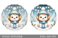 Christmas Lion Wind Spinner. Christmas Wind Spinner Design Product Image 1