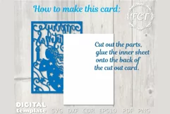 Merry Christmas Card SVG, Christmas Angel cut files cricut Product Image 6
