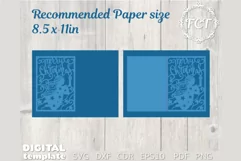 Merry Christmas Card SVG, Christmas Angel cut files cricut Product Image 4