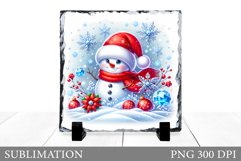 Cute Snowman Sublimation. Snowman Slate Design Product Image 1