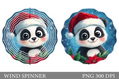 Christmas Panda Wind Spinner. Christmas Wind Spinner Design Product Image 1