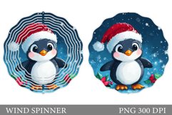 Cute Penguin Wind Spinner. Christmas Wind Spinner Design Product Image 1
