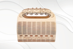 Christmas Santa Basket, gift box, design laser cut. Product Image 5
