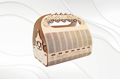 Christmas Santa Basket, gift box, design laser cut. Product Image 2