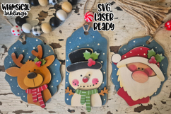 Bitty Christmas Tag Ornaments Laser SVG Product Image 1