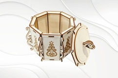 Christmas Gift Jewelry Box Laser Cut Design XMAS Tree Product Image 4