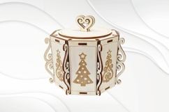 Christmas Gift Jewelry Box Laser Cut Design XMAS Tree Product Image 3