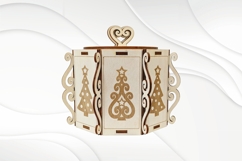 Christmas Gift Jewelry Box Laser Cut Design XMAS Tree Product Image 2