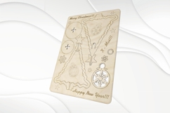 Christmas Card laser cutting design, svg dxf Christmas gift Product Image 5