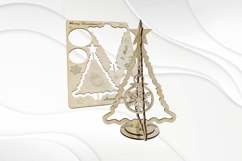 Christmas Card laser cutting design, svg dxf Christmas gift Product Image 1