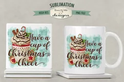 Christmas Cheer PNG for Sublimation | Cocoa Mug Cookies PNG Product Image 2