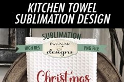 Christmas Cheer Welcome | Kitchen Towel Sublimation Design Product Image 2