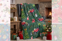 Digital Papers Christmas Patterns Vintage New Year Holiday Product Image 2
