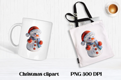 Christmas rhinestones snowman clipart Product Image 1