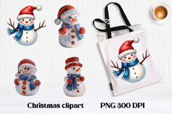 Christmas rhinestones snowman clipart Product Image 1