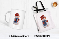Christmas rhinestones snowman clipart Product Image 1