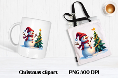 Christmas rhinestones snowman clipart Product Image 1