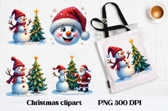 Christmas rhinestones snowman clipart Product Image 1