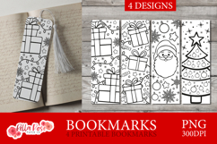 Christmas Tree Coloring | Christmas Printable Bookmarks Product Image 1